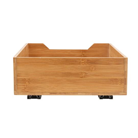 Household Essentials Glidez Bamboo & Steel Slide-Out Storage Organizer